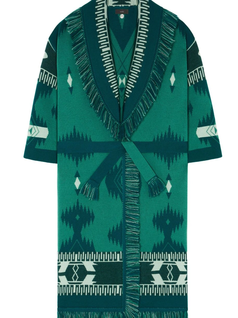 virgin-wool Women Alanui cardigan patterned-jacquard 0820